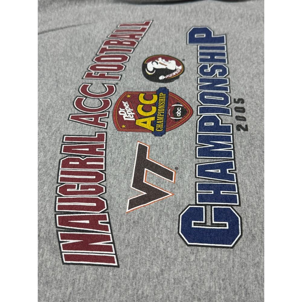 Champion Gray Shirt Large Virginia Tech vs Florida State Seminoles 2005 - Picture 4 of 9